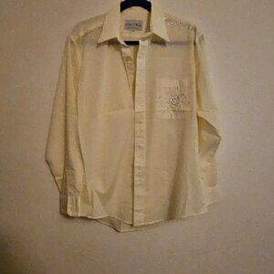 Las Alos Light Yellow Long Sleeve Button up Shirt